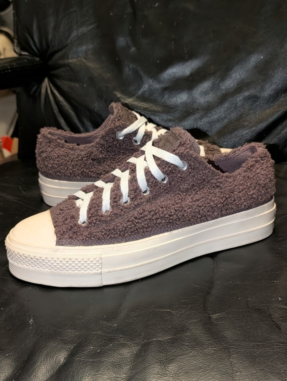 All Star Chuck Taylor Platform Low 'Cozy Sherpa - Violet Ore'